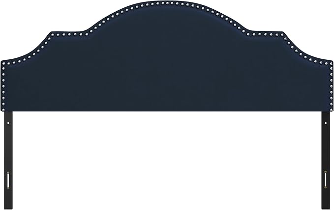 Hillsdale Cynthia Upholstered King Adjustable Headboard, Navy