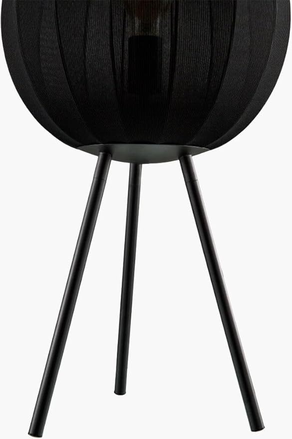Livabliss Table Lamps, 31" Cayo Modern Bedside Nightstand Table Lamp for Bedroom Living Room Office, Black Body with Black Black Shade (31" H x 13" W x 13" D)