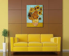Wieco Art Sunflower Large Canvas Prints Wall Art by Vincent Van Gogh Oil Paintings Reproduction Modern Stretched and Framed Floral Giclee Flowers Pictures Artwork for Bedroom Home Office Decor