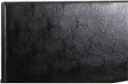 Pemberly Row Faux Leather Upholstered King Headboard in Black