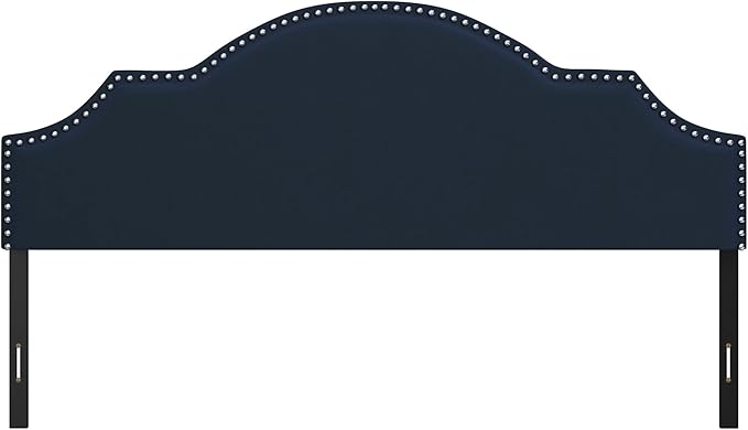 Hillsdale Cynthia Upholstered King Adjustable Headboard, Navy