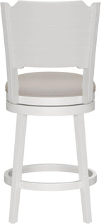 Hillsdale Clarion Wood Swivel Stool, Counter Height, Sea White