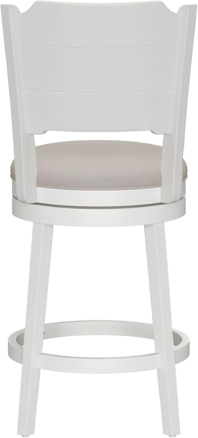 Hillsdale Clarion Wood Swivel Stool, Counter Height, Sea White