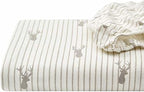 Eddie Bauer - King Sheets, Cotton Flannel Bedding Set, Brushed For Extra Softness, Cozy Home Decor (Deer Lodge, King)