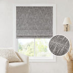 Madison Park Cordless Roman Shades, Total Blackout Window Blind Privacy Window Shades, Thermal Insulated Cordless Window Treatment for Bedroom, Living Room, Quincy, Single Panel 35" W X 64" H Grey
