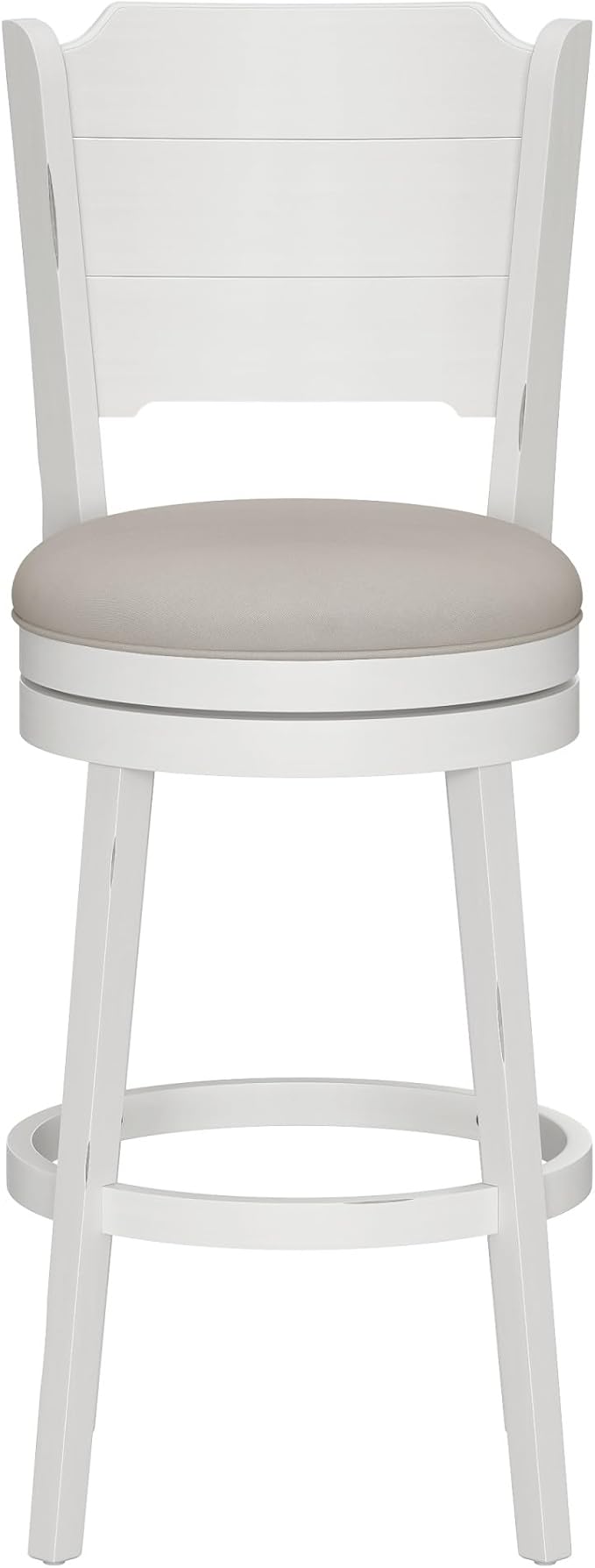 Hillsdale Clarion Wood Swivel Bar Height Stool, Sea White