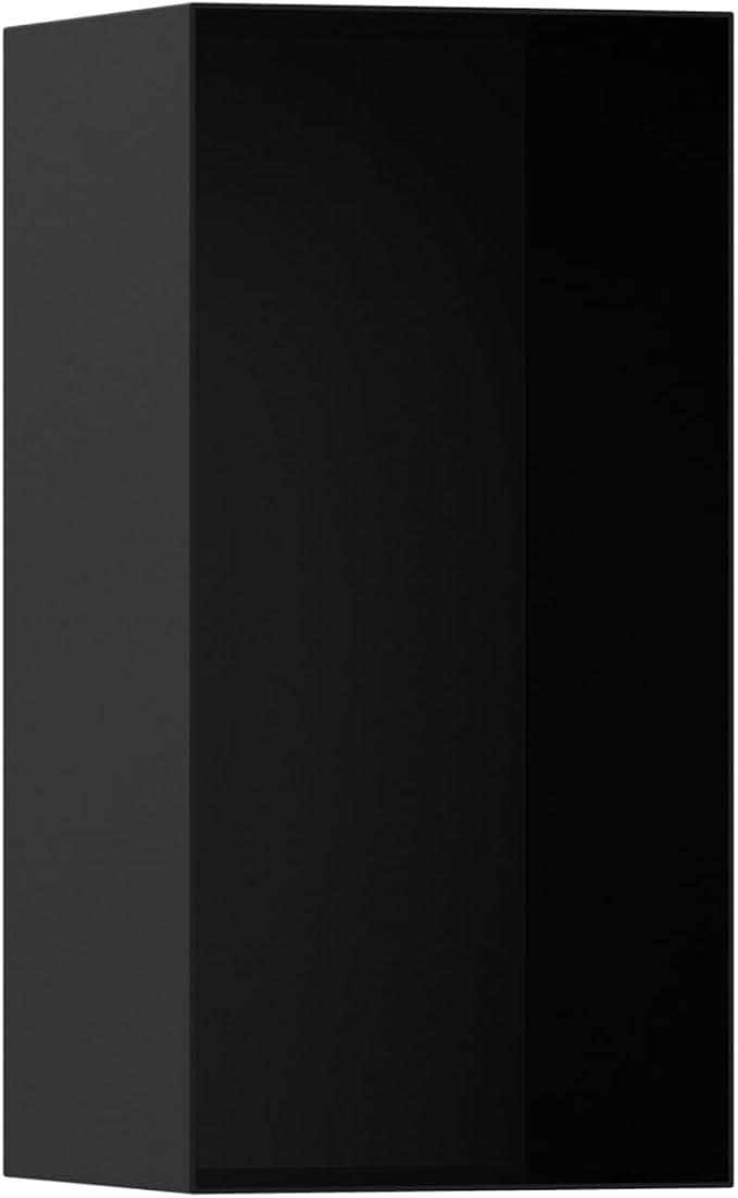 hansgrohe XtraStoris Minimalistic Recessed Wall Niche with Open Frame 12"x 6"x 5.5" in Matte Black, 56076670
