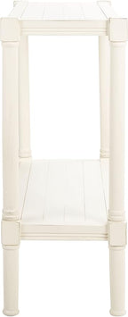 SAFAVIEH Home Collection Rafiki Distressed White Lower Shelf Console Table CNS5714A