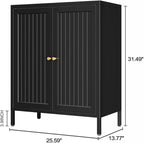 Small Storage Cabinet, Metal Cabinets with Doors and Shelves, Modern Accent Cabinets with high feet and Locker, Coffee Bar with Storage for Home,Office,Kitchen,Bathroom,Dining Room