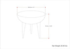 SIMPLIHOME Otto Cast Aluminum Side Table in Graphite, 21-inch Round, Rust-Resistant Metal Accent Table for Living Room, Bedroom, Fully Assembled