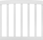 Hillsdale Carolina Headboard with Bed Frame, Full/Queen, White