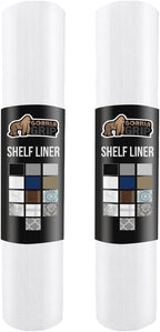 GORILLA GRIP Slip Resistant Drawer and Shelf Liner 2 Pack, Non Adhesive Water Resistant, Easy Clean and Trim, Smooth Surface Liners for Kitchen Cabinet, Shelves, Drawers Pantry, 17.5 IN x 20 FT, White