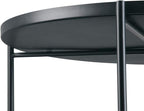 SIMPLIHOME Monet Industrial 32 inch Wide Metal Metal Coffee Table in Black for the Living Room and Family Room