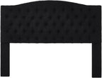 24KF Boucle Upholstered Tufted Button Queen Headboard and Comfortable Fashional Padded Queen/Full Size headboard,6025-Q-Boucle-Black