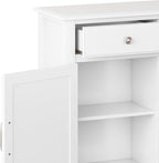 SIMPLIHOME Connaught 40-inch Wide Solid Wood Storage Cabinet in White for Entryway, Living Room, Organizer for Hats, Gloves, Shoes, Keys, Slim Design, Traditional Style