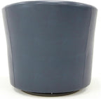 Pemberly Row 19" H Traditional Faux Leather Swivel Club Chair in Blue