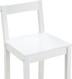 Amazon Basics Wooden Bar Stool with Backrest 24", White, 1 Unit