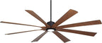Possini Euro Design 80" Defender Modern Industrial Outdoor Ceiling Fan with Dimmable LED Light Remote Control Matte Black Damp Rated for Patio Exterior House Home Porch Gazebo Garage Barn