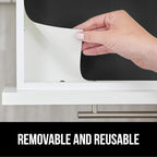 GORILLA GRIP DripGuard Shelf Liner, Non Adhesive Drawer and Kitchen Cabinet Protector, Slip Resistant BPA Free Smooth Surface Plastic Liners for Cabinets, Bathrooms, Closets, 12x120 Inch, Black
