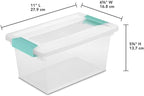 Sterilite Medium Clear Multipurpose Plastic Storage Tote, 4 Pack, and Large Clear Multipurpose Plastic Storage Tote, 4 Pack for Home Organization
