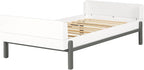 South Shore Furniture Bebble Complete Bed, Twin, Soft Gray and White