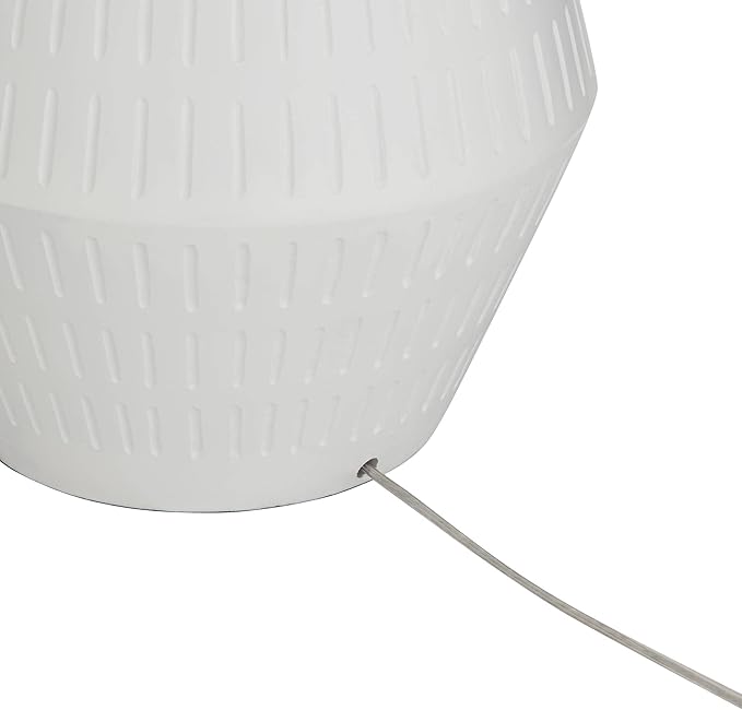 Possini Euro Design Luke 30" Tall Large Geometric Mid Century Modern Coastal End Table Lamp White Finish Single Fabric Shade Living Room Bedroom Bedside Nightstand House Office Home Reading