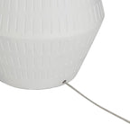 Possini Euro Design Luke 30" Tall Large Geometric Mid Century Modern Coastal End Table Lamp White Finish Single Fabric Shade Living Room Bedroom Bedside Nightstand House Office Home Reading