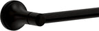 Franklin Brass Woodruff 4-Piece Bathroom Set Matte Black 18" + 6" Towel Rack, Toilet Paper Holder, Hand Towel Holder, Hook | 4-Piece Bath Hardware Accessories Set WDRF64-MB