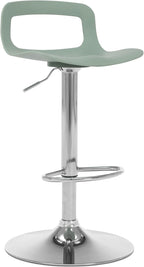NOBPEINT Contemporary Chrome Air Lift Adjustable Swivel Bar Stool (4 Pieces, Mint Green)
