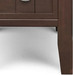 SIMPLIHOME Acadian 19-inch Wide Solid Wood End Table with Drawer and Open Shelf in Brunette Brown for Living Room, Bedroom, or Entryway