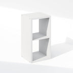 Furinno Cubic Closet Organizers and Storage, 2-Cube Closet Organizer, Open Shelf Closet Storage, Extra Thick Frame for Wardrobe, Bedroom, Living Room, White