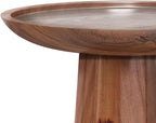 SIMPLIHOME Dayton SOLID ACACIA WOOD 13 inch Wide Round Contemporary Wooden Accent Table in Light Cognac, Fully Assembled for the Living Room and Bedroom