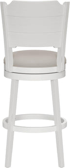 Hillsdale Clarion Wood Swivel Bar Height Stool, Sea White