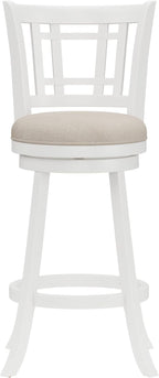 Hillsdale Fairfox 30.5" Wood Swivel Bar Height Stool, White