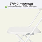 Folding Chairs 50 Pack,White Plastic Folding Chair for Outdoor Use,Heavy Duty 350lb Capacity Portable Event Chairs with Steel Frame,Wedding,Party,Office,Dining (No Assembly Required)
