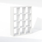 Furinno Cubic Closet Organizers and Storage, 12-Cube Closet Organizer, Open Shelf Closet Storage, Extra Thick Frame for Wardrobe, Bedroom, Living Room, White