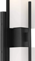 Possini Euro Design Midtown Mid-Century Modern Wall Mounted Light Black Metal Hardwired 23 1/2" Wide Light Bar Fixture White Opal Glass Shades for Bathroom Vanity Mirror House Home Room Decor