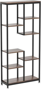 Tribesigns 6-Tier Tall Bookshelf Bookcase, Industrial 8-Shelf Open Bookcase Storage Display Book Shelves for Living Room, Home Office