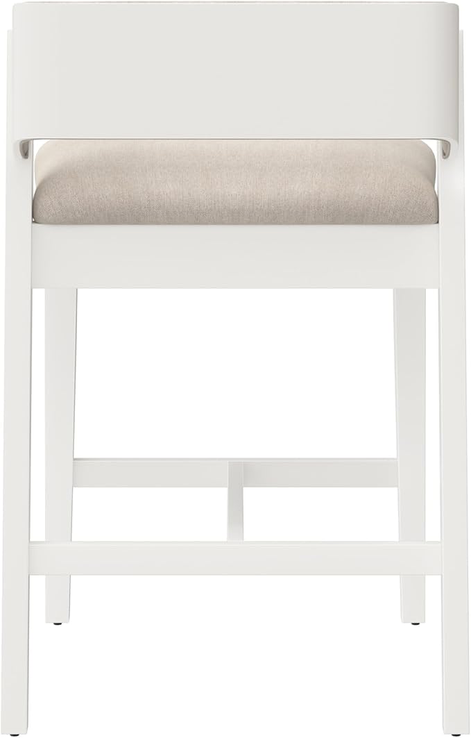 Hillsdale Dresden Wood Counter Height Stool, White
