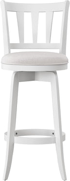 HILLSDALE Presque ISLE Wood BAR Height Swivel Stool White