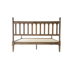 Queen Size Bed Frame with Headboard & Footboard, Solid Wood Platform Design, Center Metal Legs with 12 Durable Slatted Base, No Box Spring Needed, Anti-Slip & Noise-Free, Barnwood Finish, WCQ-30