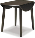 Signature Design by Ashley Hammis Round Dining Room Drop Leaf Table, Seats up to 4, Hinged Drop Leaves, Wood, 36.38" W x 36.38" D x 29.88" H, Dark Brown