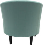 Pemberly Row 17.5" Traditional Polyester Fabric Club Chair in Blue