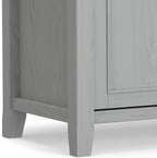 SIMPLIHOME Amherst 54-inch Wide Solid Wood TV Stand in Fog Grey, Transitional-Style Media Console for Living Room with Adjustable Shelves and Cable Management