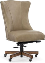 Hooker Furniture Lynn Leather Home Office Chair in Beige