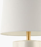 Livabliss Table Lamps, 27" Ocana Modern Bedside Nightstand Table Lamp for Bedroom Living Room Office, White Body with White Shade (27" H x 13" W x 13" D)