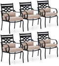 Sophia and William Patio Dining Chairs Set of 6, Outdoor Metal Armchairs, Outdoor Dining Chairs