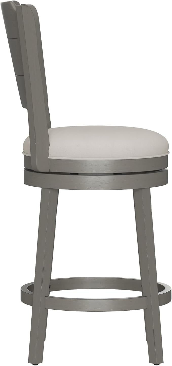 Hillsdale Clarion Swivel Counter Height Stool, Distressed Gray