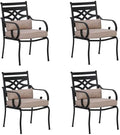 Sophia and William Patio Dining Chairs Set of 4, Outdoor Metal Armchairs, Outdoor Dining Chairs