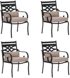 Sophia and William Patio Dining Chairs Set of 4, Outdoor Metal Armchairs, Outdoor Dining Chairs